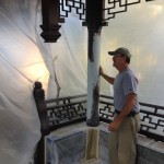 Exterior commercial painting in Portland Oregon. Cascade painting and restoration gardens in progress