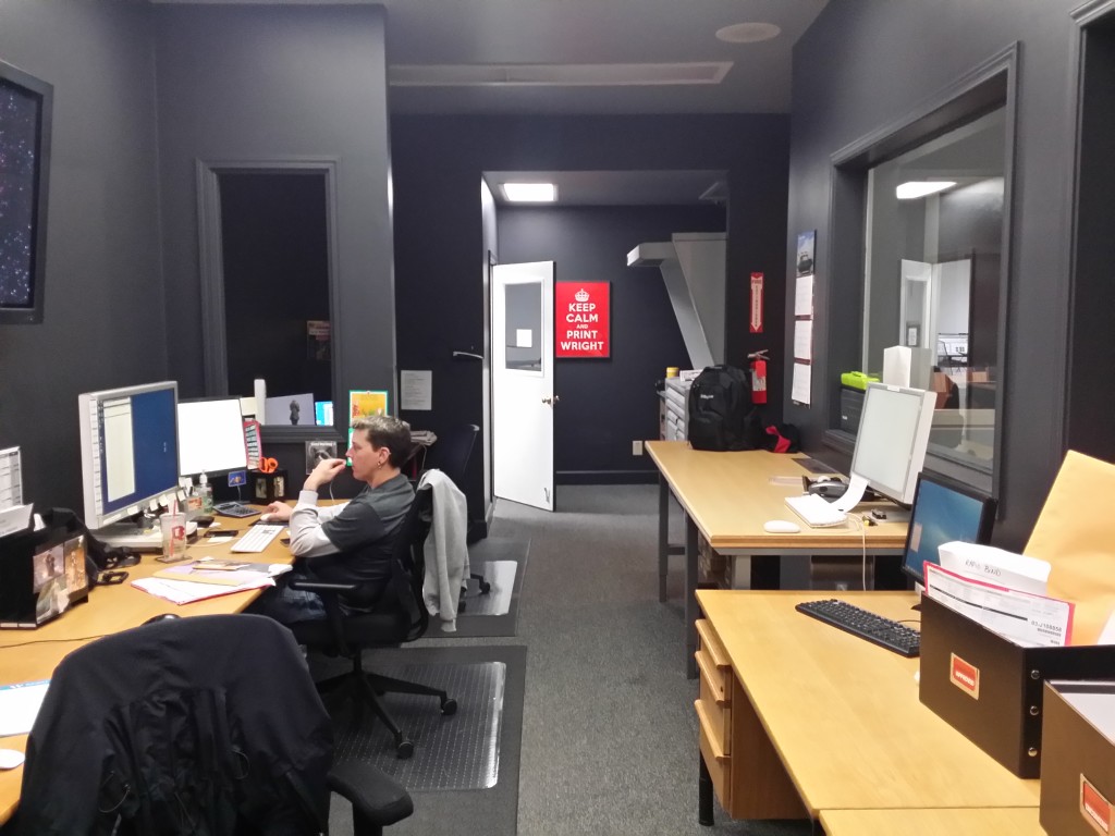 Interior commercial painting in Portland Oregon. Cascade painting and restoration tenant improvement