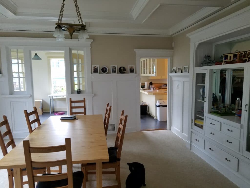Interior residential painting in portland Oregon Cascade painting and restoration casework