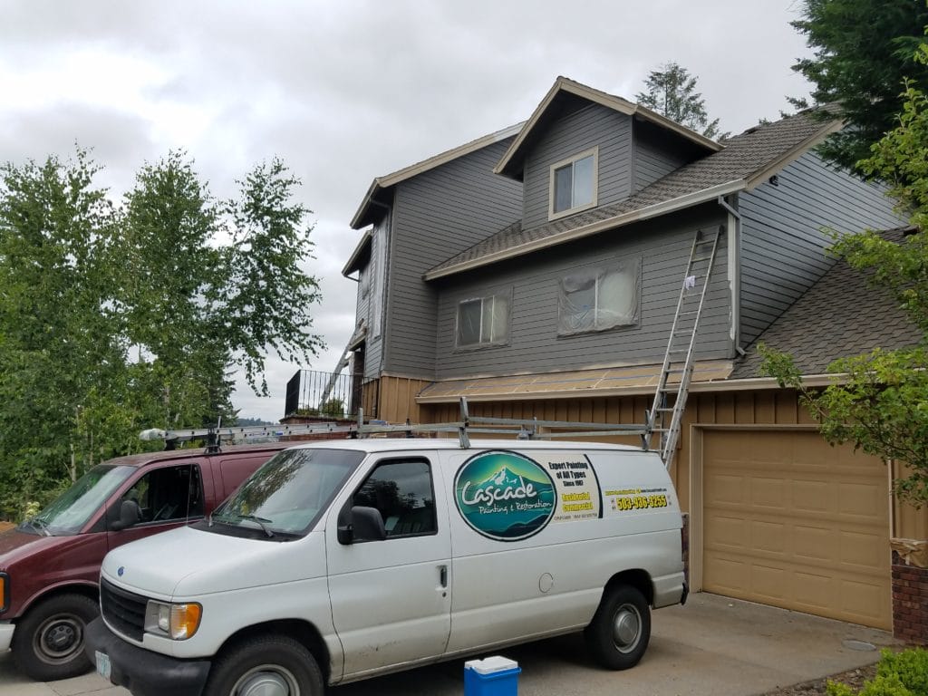 Exterior residential painting in Portland Oregon. Cascade painting and restoration
